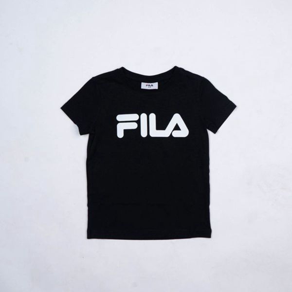 Camisetas Manga Corta Fila Niñas Negras - Mono Deckle - España 685432WCR